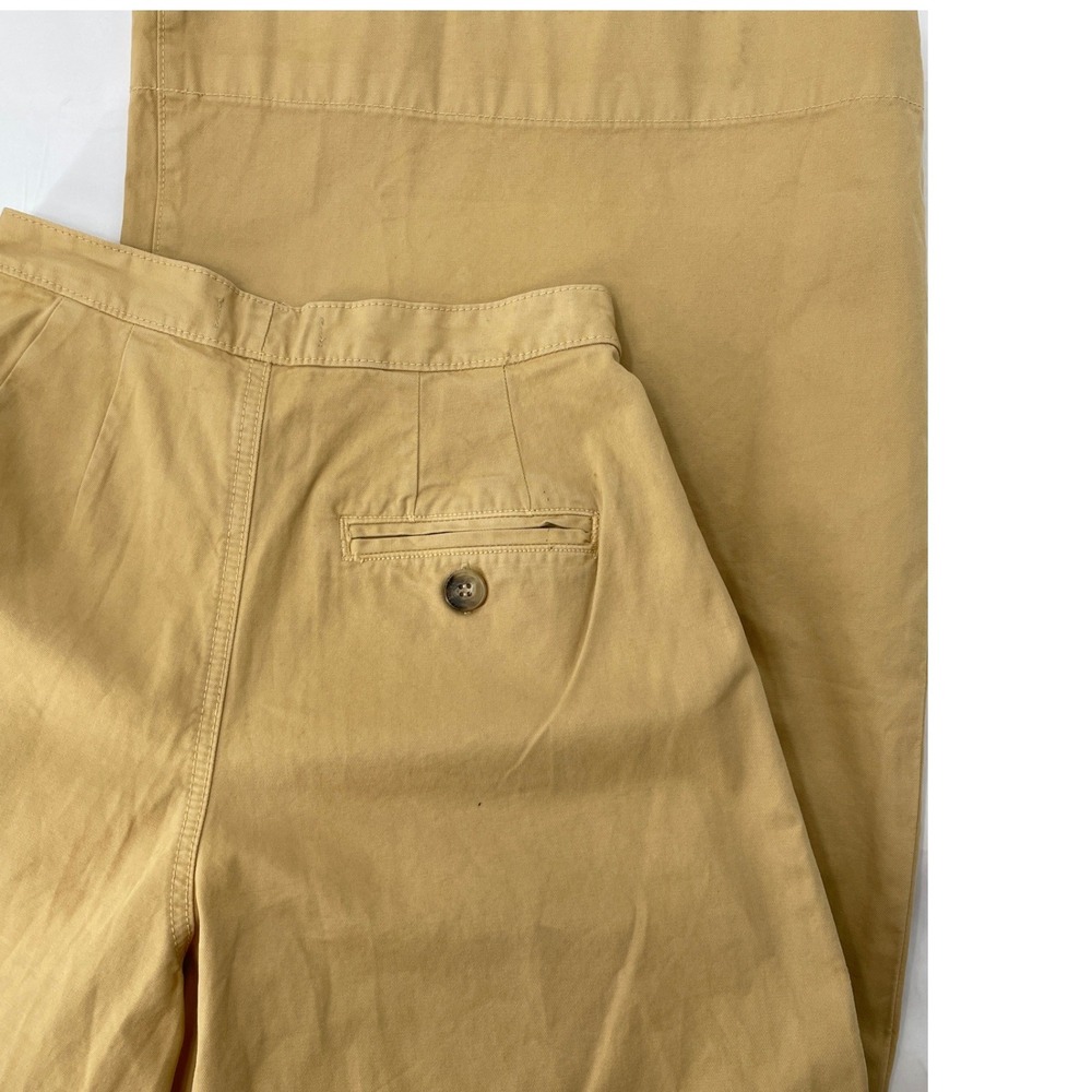 Doen Wide Leg Pleated Cotton Pants in Khaki - Picture 5 of 5